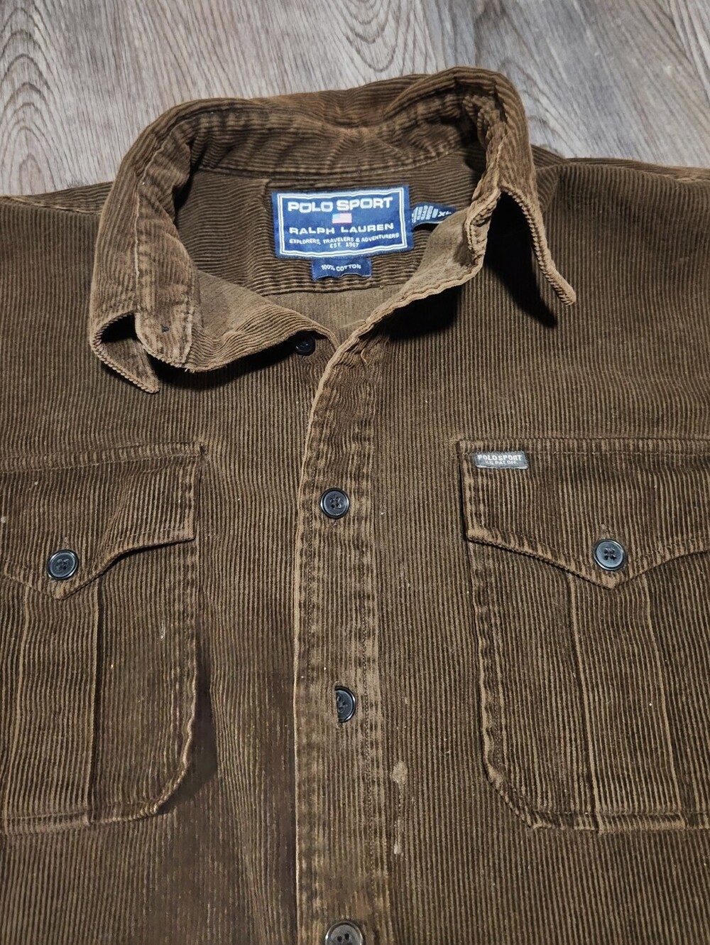 Polo by Ralph Lauren Brown Corduroy Button-Down Shirt - Picture 2 of 9
